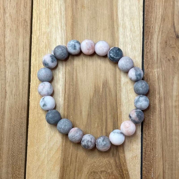 Roze zebra jaspis armband