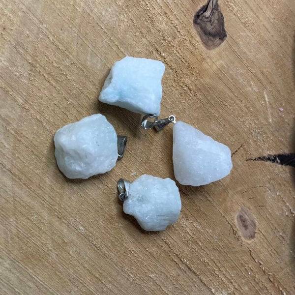 Hemimorfiet ruw edelsteenhanger