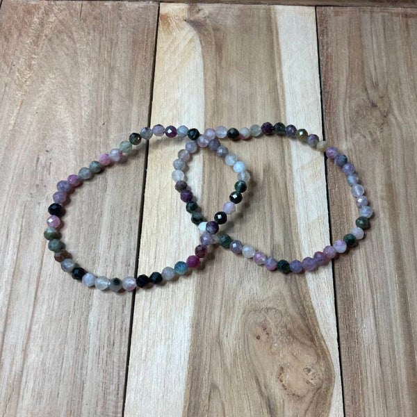 Toermalijn facet armband ca. 4mm