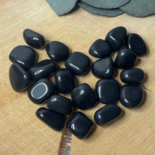 Zwarte agaat trommelsteen