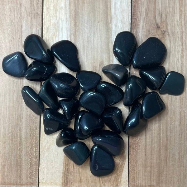 Regenboog obsidiaan trommelsteen