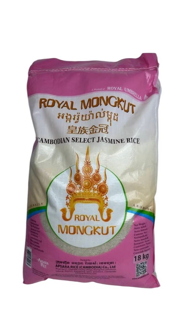 Royal Mongkut Combodian select Jasmin Rice 18kg