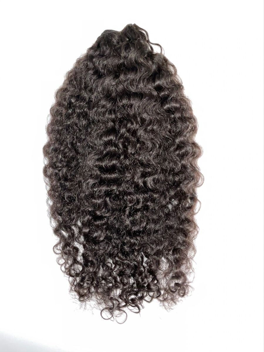 Natural Color Burmese curly - Double Drawn - 3 bundles