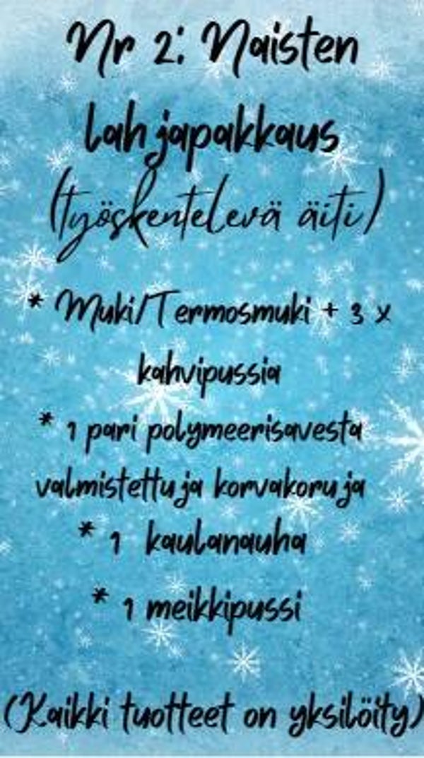 Nr 2 Naisten Lahjapakkaus  (työskenteleva äiti)