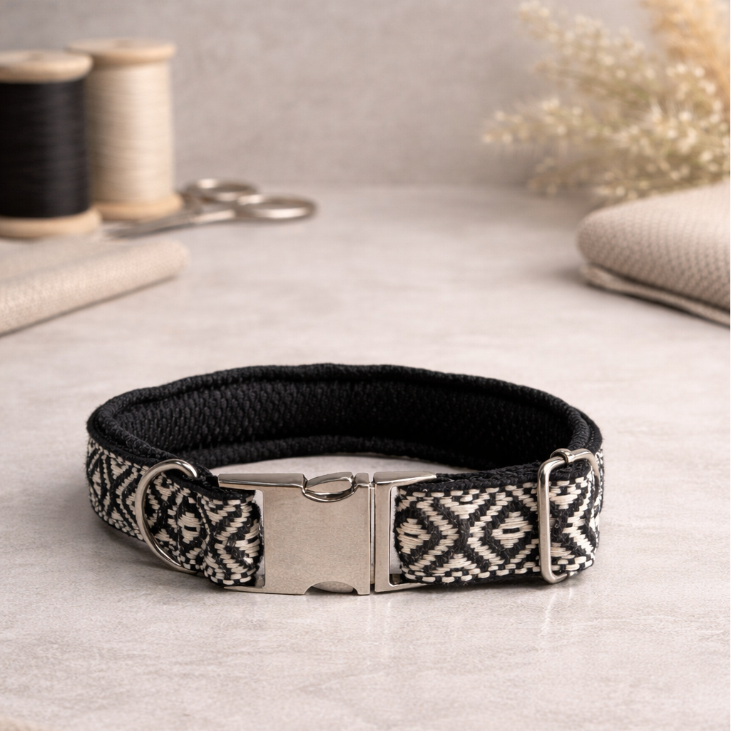 Hundehalsband "black & white"
