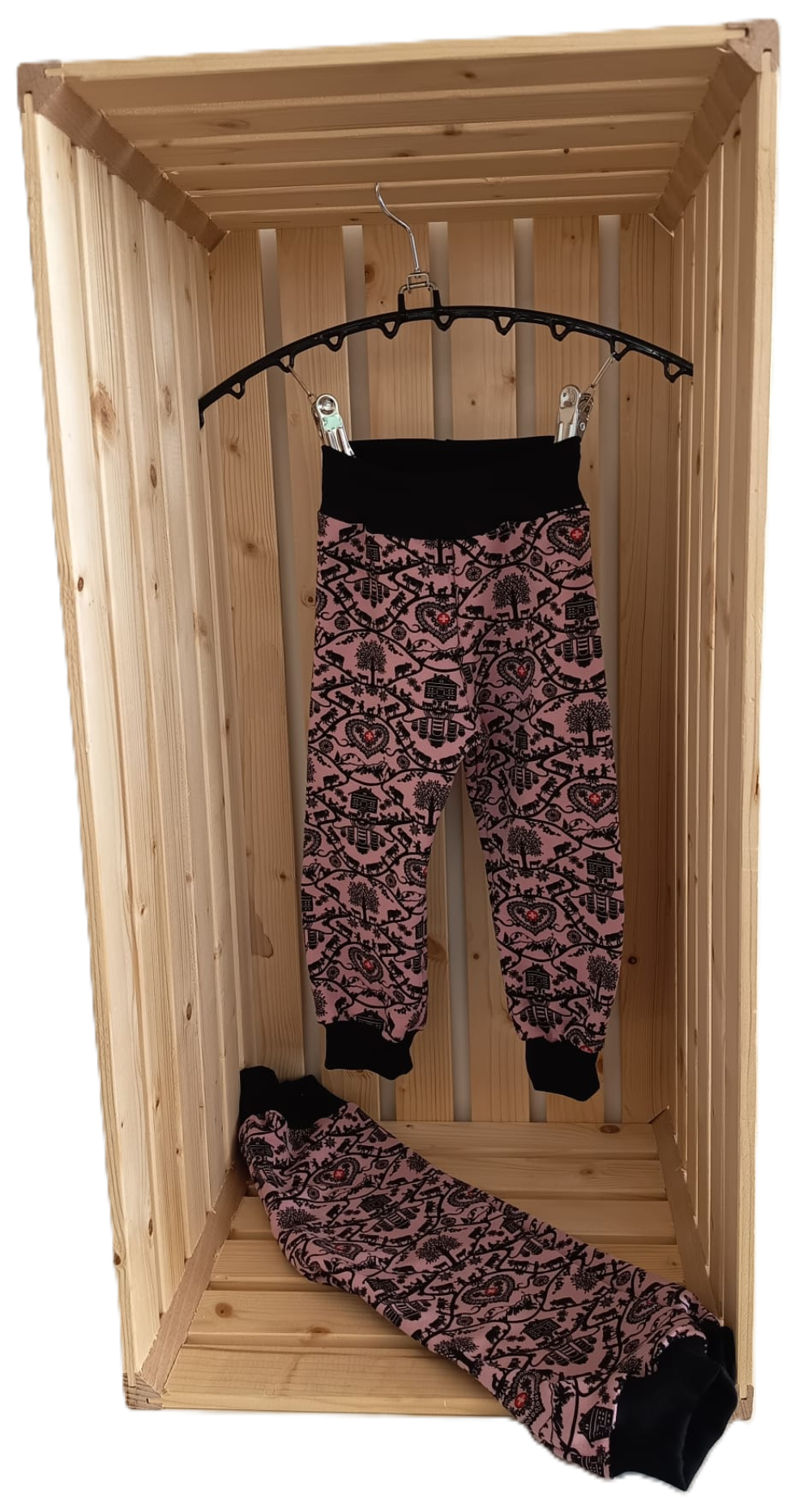 Hose - rosa Scherenschnitt/schwarz