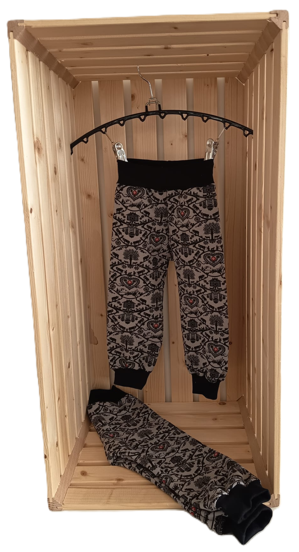 Hose - grauer Scherenschnitt/schwarz