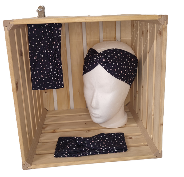 Stirnband-dunkelviolett mit Sternen