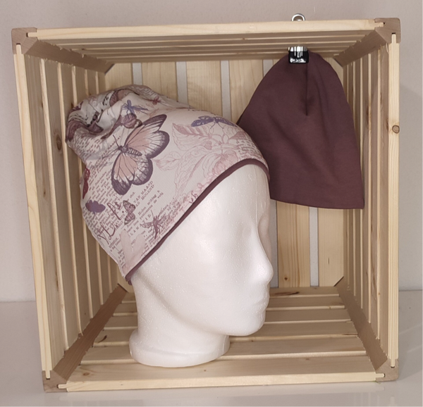 Beanie - Schmetterling/violett