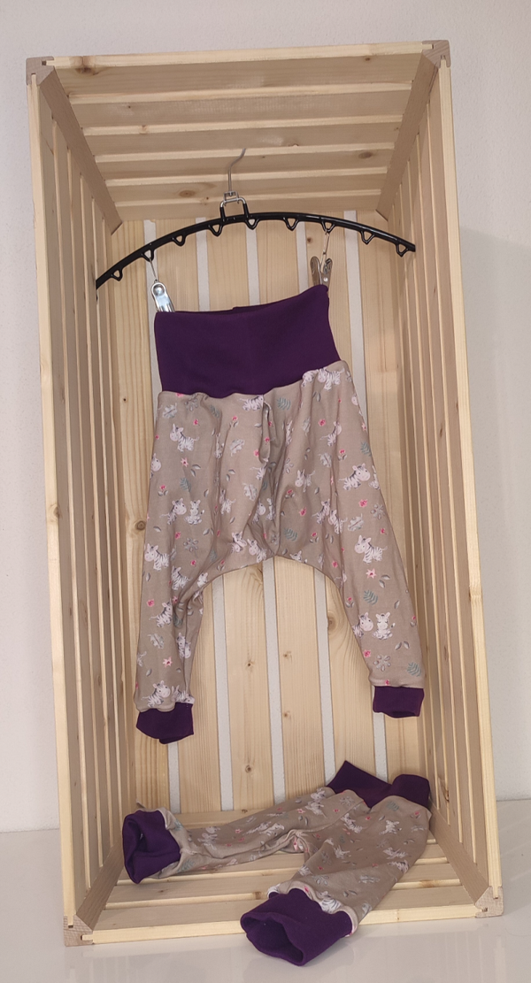 Pumphose - Zebra/violett