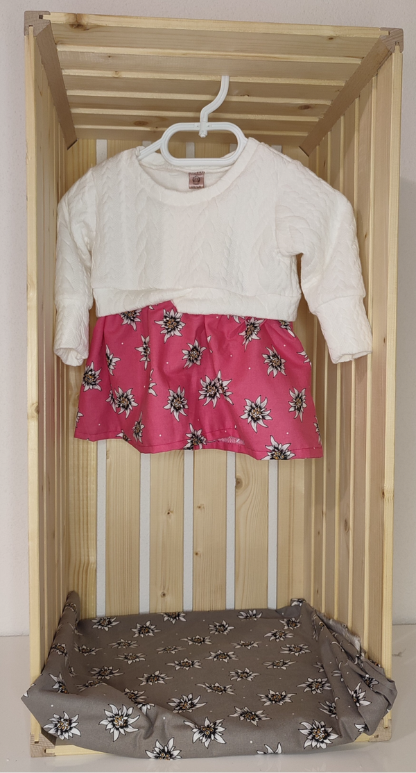 Pulli mit Schösschen - weiss/pink