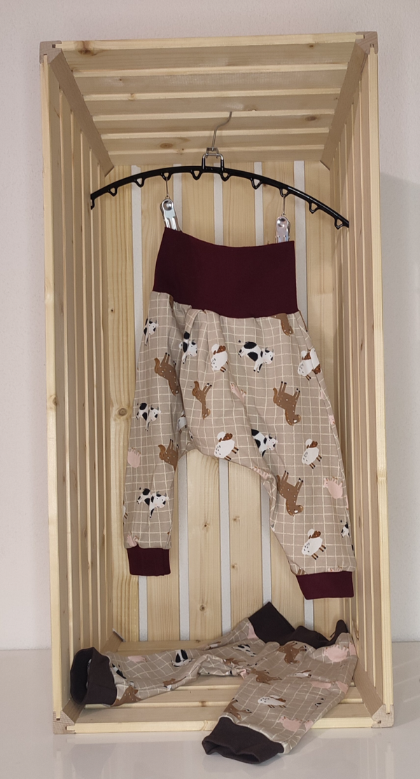 Pumphose - Bauernhof/bordeaux