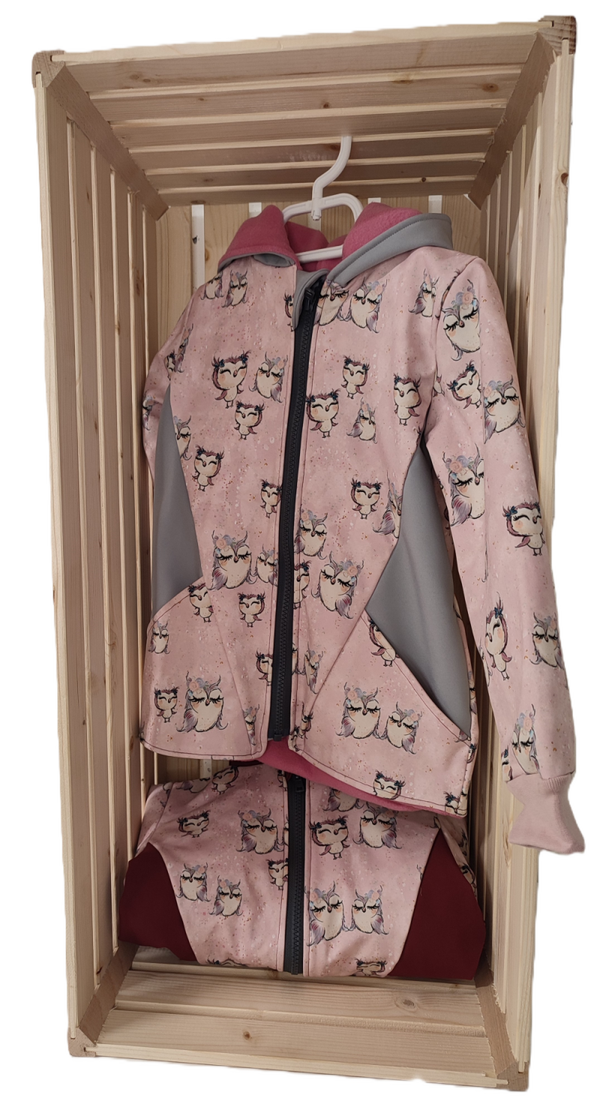 Softshelljacke - Eule/grau