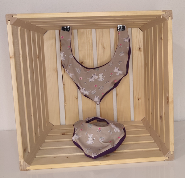 Sabberlätzli - Zebra/violett