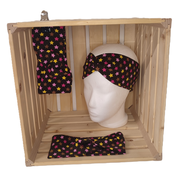 Stirnband-braun mit Sternen