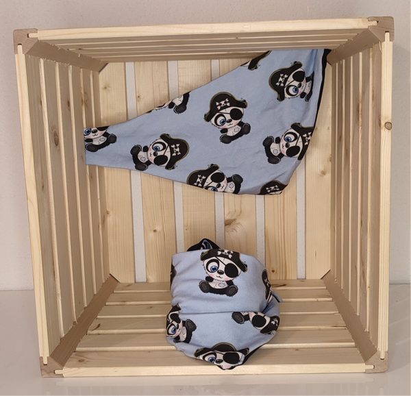 Sabberlätzli - Panda/schwarz