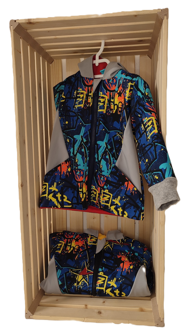 Softshelljacke - Graffiti/rot