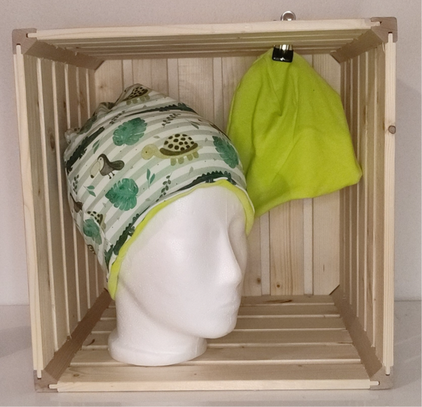 Beanie - Krokodil/lime