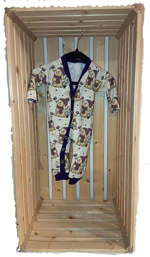 Strampler - Winterhase (violett)