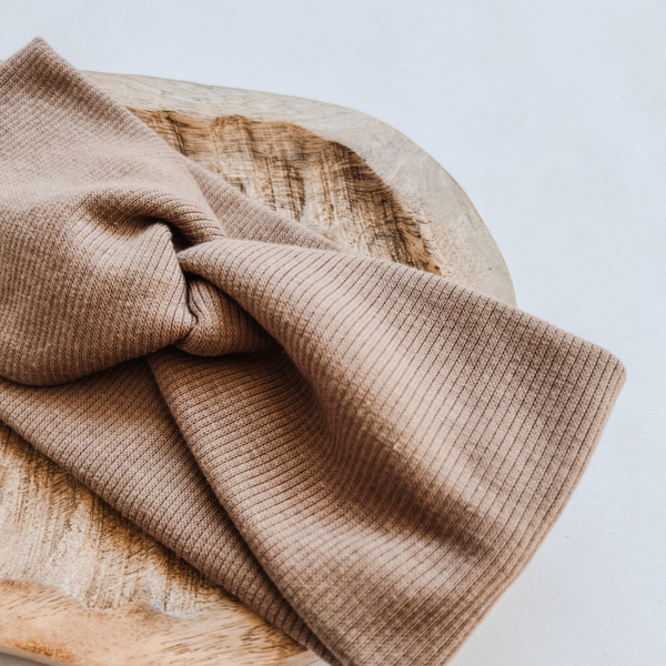 Geknoopte haarband - Bruin