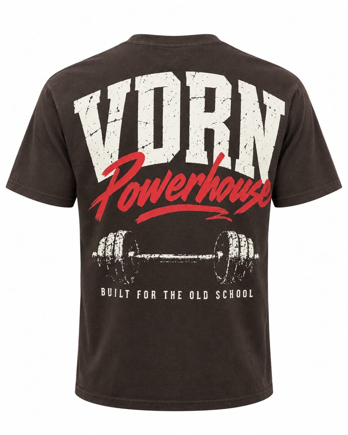 Basic Regular Tee - VDRN POWERHOUSE - Dark Brown