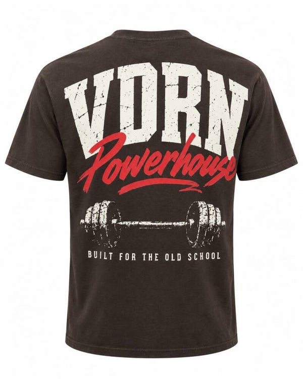 Basic Regular Tee - VDRN POWERHOUSE - Dark Brown