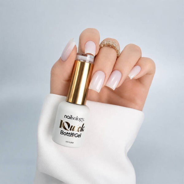 Nail builder gel in a bottle, IQuick Bottle Gel Nailsology, Milky Mamma BB05, 8ml CLAVIER