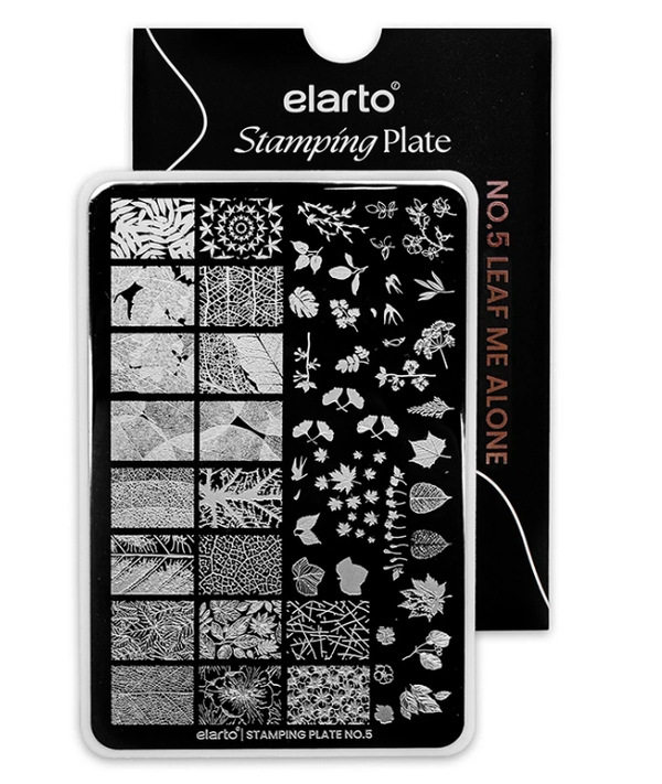 Stamping Plate No. 5 Leaf Me Alone ELARTO
