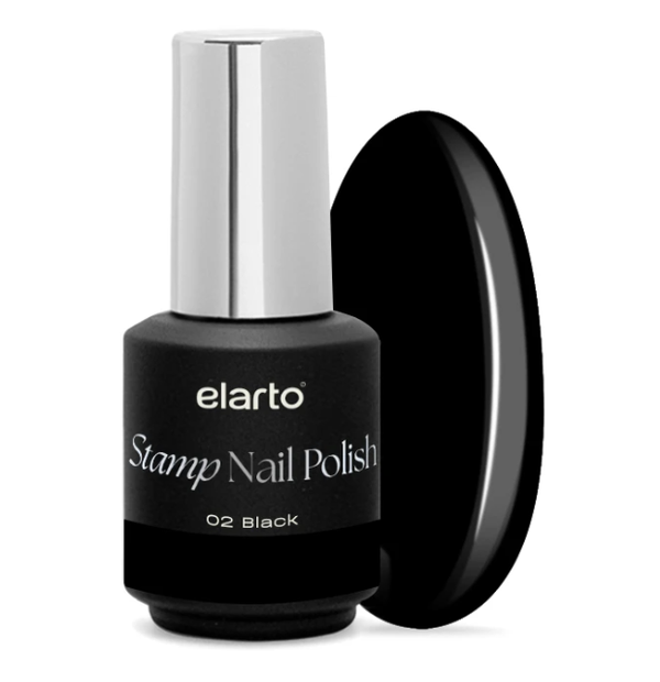 Stamp Nail Polish 02 Black 7ml ELARTO