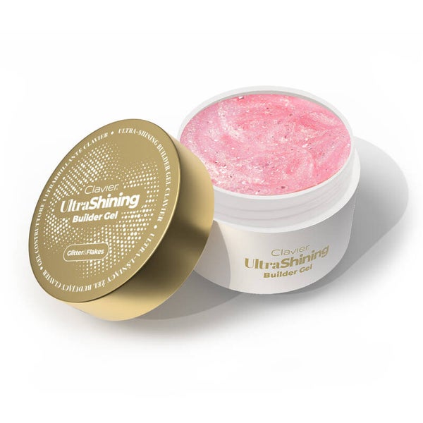 UltraShining Builder Gel, Glitter & Flakes 01 Say My Name, 30g CLAVIER