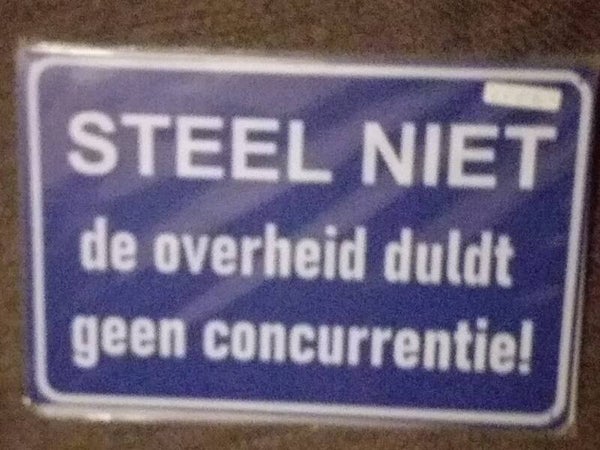 Metalen wand bord
