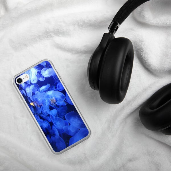 iPhone clear case with jellyfishes