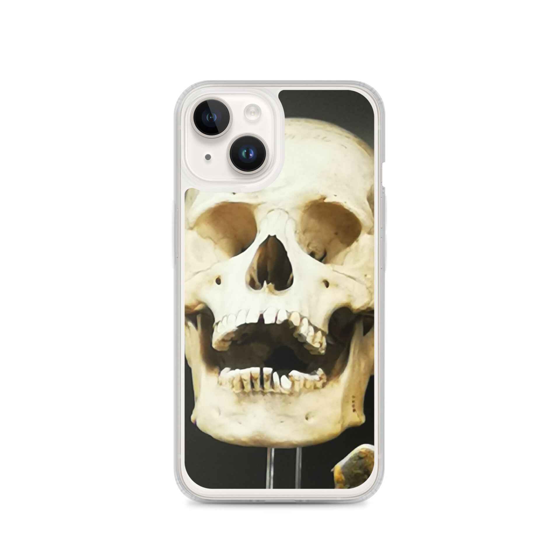 MagSafe clear case with human skull