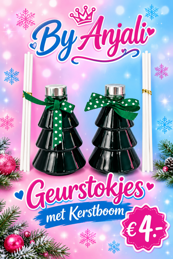 Geurstokjes met kerstboom
