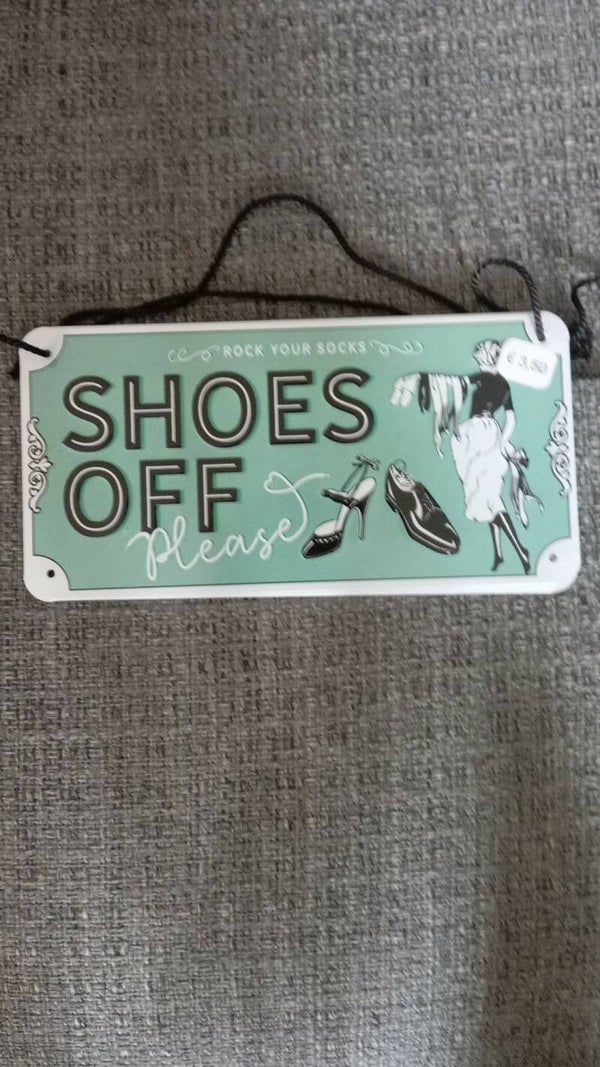 shoes off