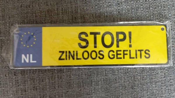 STOP zinloos geflits