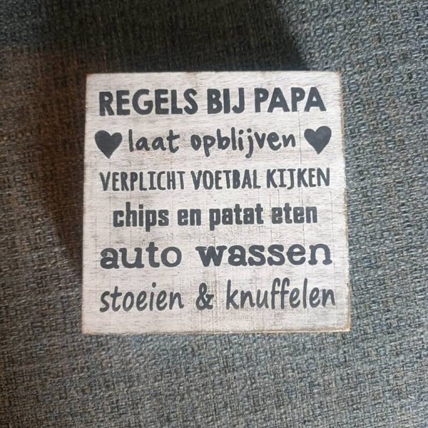 Regels bij papa