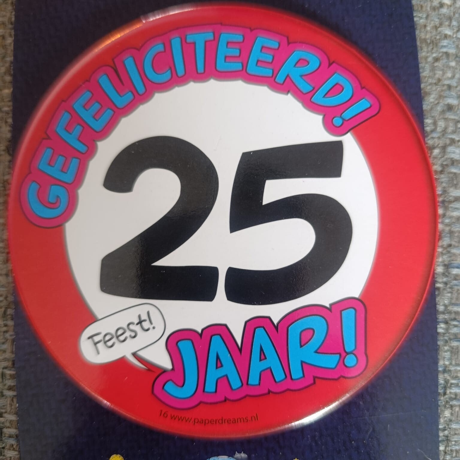 verjaardag button