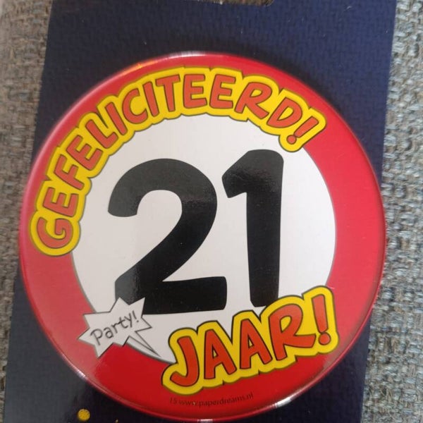 verjaardag button
