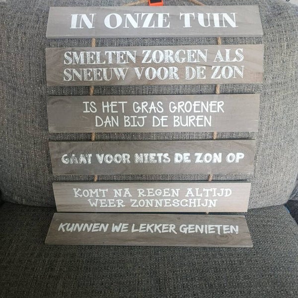 in onze tuin
