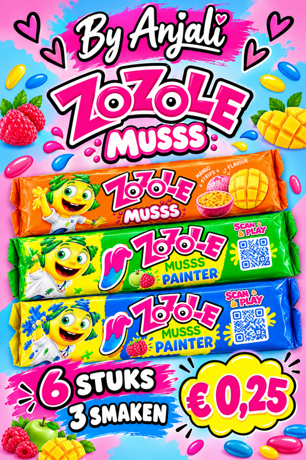 6 snoepjes in een leuk zakje