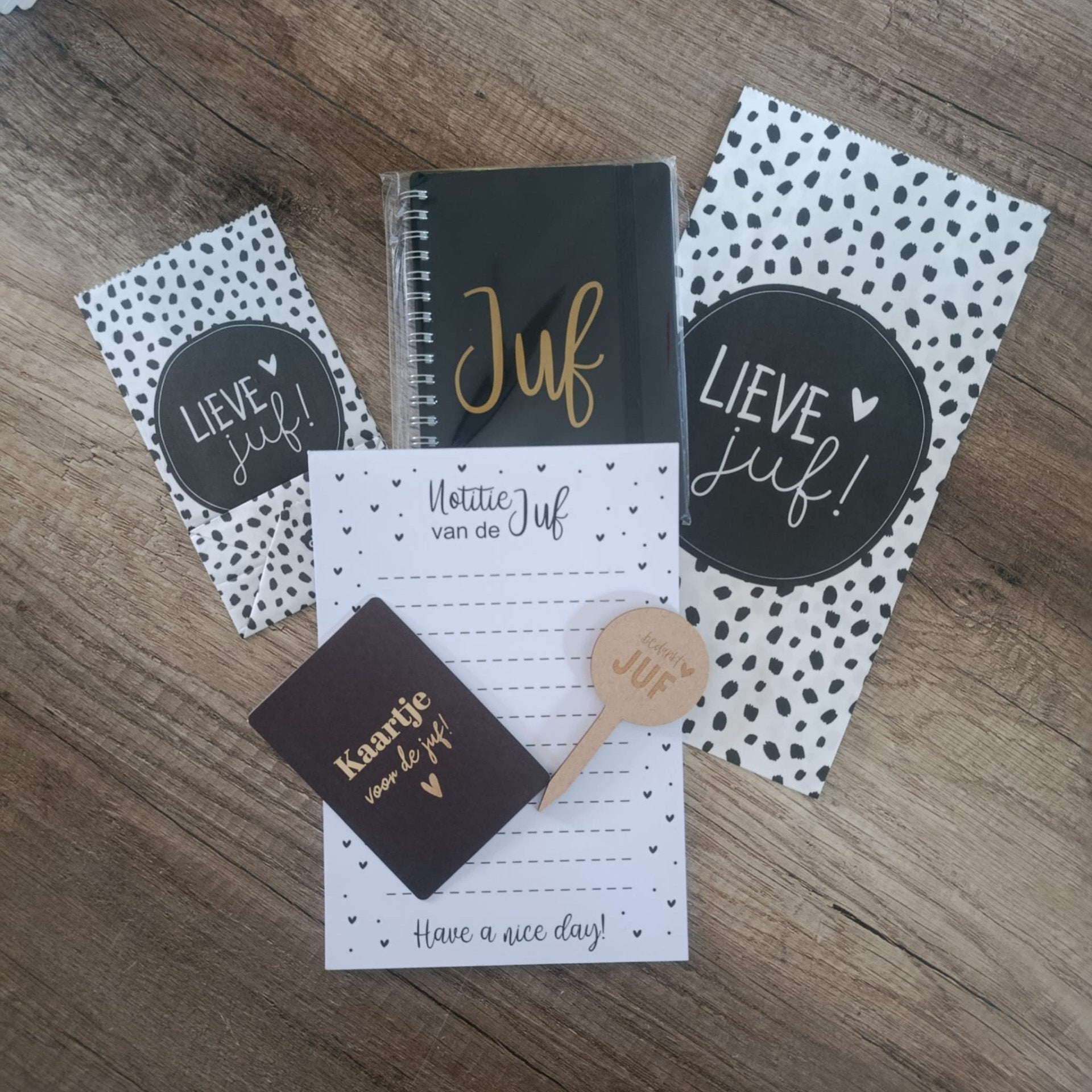 gift set  Notitie van de juf