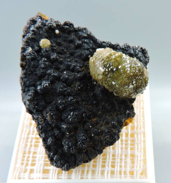 Adamite on goethite from Mexico – miniature