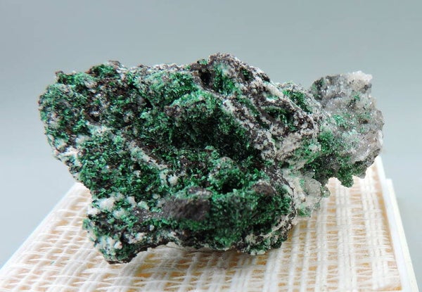 Brochantite on matrix from Greece – miniature