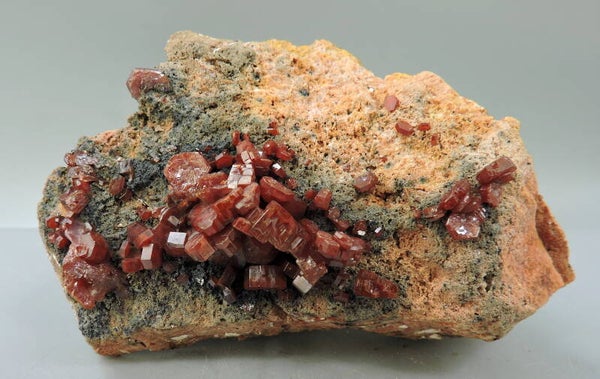 Vanadinite on matrix from Morocco – miniature