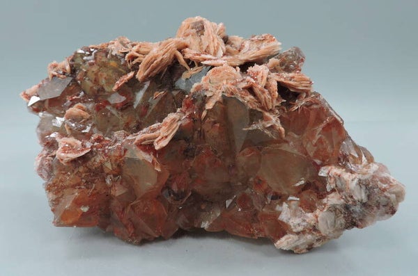 Siderite on quartz with hematite inclusions from Morocco – old find – cabinet size