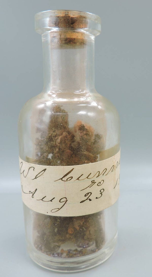 Bottle from 1909 filled with micro minerals