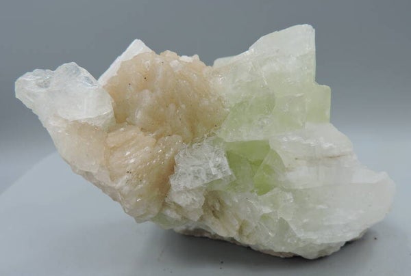 Apophyllite and pink stilbite from India – cabinet size
