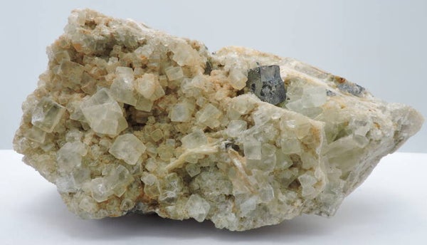 Fluorescent fluorite with galena from the USA – large cabinet size