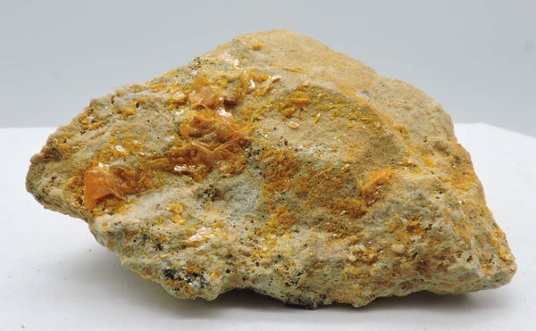 Wulfenite on matrix from Morocco – cabinet size